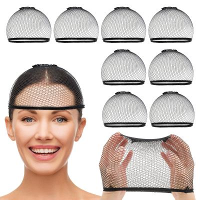 10 Pcs Mesh Wig Caps Closed End Fishnet Hair Mesh Net Stocking Non Slip Weaving Hair Net Liner Stretchy Nylon Weaving Caps Stretchable Hair Cap for Women Men Wig Cap Christmas Cosplay