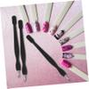 BAZEITFLOW 6pcs Japanese Dead Skin Nail Care Tool for Manicure Dual- Cuticle Remover Pusher Essential Nail Art Accessories for Home Salon Use view 2