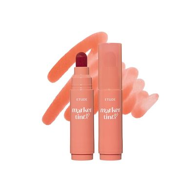 ETUDE Dear Darling Marker Tint #9 Fig Beige (5g) | Hydrating & Long Lasting Lip Stain | High Pigmented Lip Maker with Easy Drawing Tip | Korean Daily Lip Tint, Korean Makeup, Kbeauty