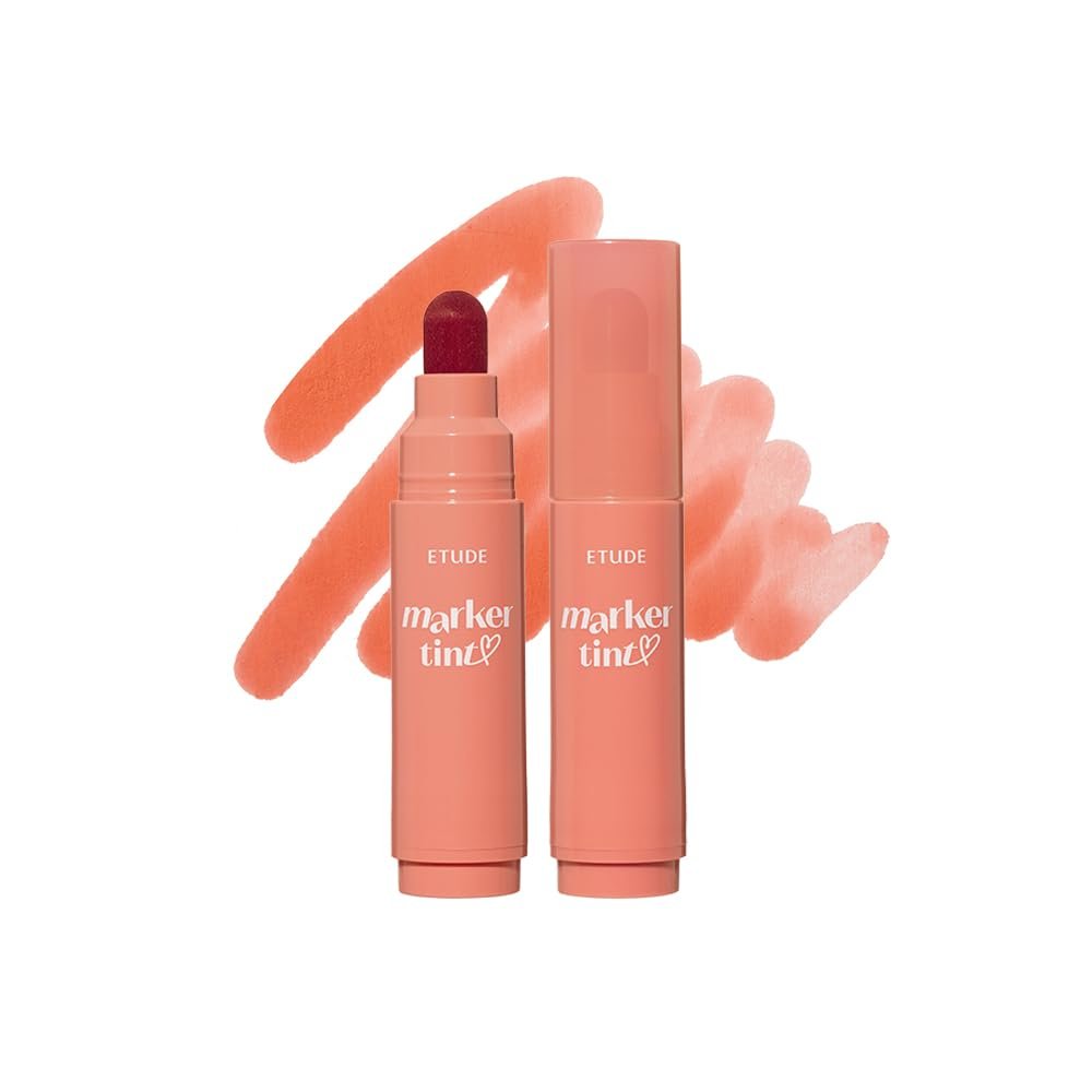ETUDE Dear Darling Marker Tint #9 Fig Beige (5g) | Hydrating & Long Lasting Lip Stain | High Pigmented Lip Maker with Easy Drawing Tip | Korean Daily Lip Tint, Korean Makeup, Kbeauty