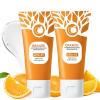 Orange Exfoliating Gel Scrub, Deep Cleansing Moisturizing Scrub with Enzymes, Purifying Exfoliating Gel for Face & Body, Facial Exfoliator Cleanser to Remove Blackheads (2PC, 1) view 1