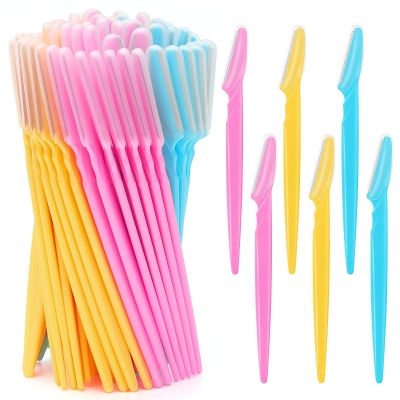 66 Pcs Eyebrow Razors Bulk Multicolor Face Razor Multipurpose Facial Razor Dermaplaning Tool for Women Men Eyebrow Trimmers Shaver with Protective Cover, Hair Removal Tools for Face Body Use