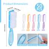 Axigundaone 50 Pcs Handle Grip Nail Scrubber Brushes, Hand Fingernail Cleaning Manicure Brush, Multicolor Nail Scrub Brushes for Toes and Fingernail Cleaning (5 Colors) view 2