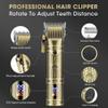 QREEYX Professional Hair Clippers for Men, Cordless Beard Trimmer, Nose & Ear Hair Trimmer, Electric Shavers Barber Kit with LED Display, Hair Cutting Kit with Case, for Barber, Mens Gift view 2