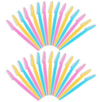 30 Pcs Eyebrow Razors Bulk Multicolor Face Razor Multipurpose Facial Razor Dermaplaning Tools for Women Men Eyebrow Trimmers Shaver with Protective Cover, Hair Removal Tools for Face Body Use