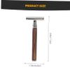 FOYTOKI 1set Vintage Style Handle Manual for Men Double-sided Shaving Tool Travel-friendly for Father Day and Birthdays view 2