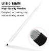 10PCS Disposable Microblading Eyebrow Pen  Nano Blade Tattoo Hand Tool with Pigment Sponge for Precise Brow Shaping (10PCS White Pen 0.15 18U-Type B) view 3