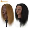 100% Real Hair Mannequin Head With Clamp Stand Fluffy Yaki Hair Mannequin Head Training Doll For Hairstylist Practice Styling(Head 1 with clamp) view 2