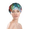 Abstract Colorful Octopus Shower Cap For Women Reusable Double Layers Bathing Bath Cap Hair Caps Waterproof Elastic Band Ladies Spa Salon Shower Hat Hair Caps view 3