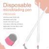 10PCS Disposable Microblading Eyebrow Pen  Nano Blade Tattoo Hand Tool with Pigment Sponge for Precise Brow Shaping (10PCS White Pen 0.15 18U-Type A) view 2
