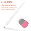 10PCS Disposable Microblading Eyebrow Pen  Nano Blade Tattoo Hand Tool with Pigment Sponge for Precise Brow Shaping (10PCS White Pen 0.15 18U-Type A) view 4
