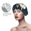 Alpaca Llama Shower Cap For Women Reusable Double Layers Bathing Bath Cap Hair Caps Waterproof Elastic Band Ladies Spa Salon Shower Hat Hair Caps view 4