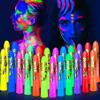 Glow in the Dark Face Body Painting, Glow Blacklight Face & Body Paint Makeup, Mardi Gras Halloween UV Crayon Kit Black Light Birthday Party Camouflage Party Supplies (24 color) view 1