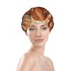 Africa Ethnic Pottery Shower Cap For Women Reusable Double Layers Bathing Bath Cap Hair Caps Waterproof Elastic Band Ladies Spa Salon Shower Hat Hair Caps view 3