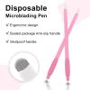 10PCS Disposable Microblading Eyebrow Pen  Nano Blade Tattoo Hand Tool with Pigment Sponge for Precise Brow Shaping (10PCS Pink Pen 0.18 18U) view 2