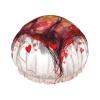 Abstract Heart Shower Cap For Women Reusable Double Layers Bathing Bath Cap Hair Caps Waterproof Elastic Band Ladies Spa Salon Shower Hat Hair Caps view 1