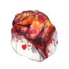 Abstract Heart Shower Cap For Women Reusable Double Layers Bathing Bath Cap Hair Caps Waterproof Elastic Band Ladies Spa Salon Shower Hat Hair Caps view 2
