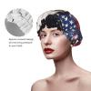 America Us Flag Bald Eagle Shower Cap For Women Reusable Double Layers Bathing Bath Cap Hair Caps Waterproof Elastic Band Ladies Spa Salon Shower Hat Hair Caps view 4