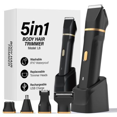 Bikini Trimmer for Women,5 in 1 Waterproof Electric Razors for Women Pubic Facial Nose Body Leg Hair Removal, Anniversary Birthday Christmas gifts for women self care, Stocking Stuffers for Teen Girls