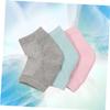 Ipetboom 3pcs Moisturizing Gel Heel Sleeves with Open Toe Design for Dry Cracked Skin Breathable Foot Care Socks in Light Green Pink and Grey for Men and Women view 3