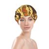 Africa Elephant Shower Cap For Women Reusable Double Layers Bathing Bath Cap Hair Caps Waterproof Elastic Band Ladies Spa Salon Shower Hat Hair Caps view 3