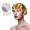 Africa Elephant Shower Cap For Women Reusable Double Layers Bathing Bath Cap Hair Caps Waterproof Elastic Band Ladies Spa Salon Shower Hat Hair Caps view 4
