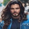 Beweig Long Curly Wavy Dark Brown Wigs for Men Synthetic Natural Party Halloween Cosplay Hair Wig view 1