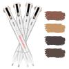 4 in 1 Makeup Pen, Eyebrow Contour Highlight Pen Brow Defining Pencil, Natural Brows Makeup Cosmetic Tool, All in One Long-Lasting Eyebrows Pencil Compact for Travel (3# Black Brown) view 1