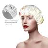 Abstract Music Themed Shower Cap For Women Reusable Double Layers Bathing Bath Cap Hair Caps Waterproof Elastic Band Ladies Spa Salon Shower Hat Hair Caps view 4