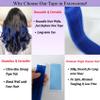 Blue Tape in Hair Extensions Human Hair Invisible for Costume view 2