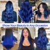 Blue Tape in Hair Extensions Human Hair Invisible for Costume view 4