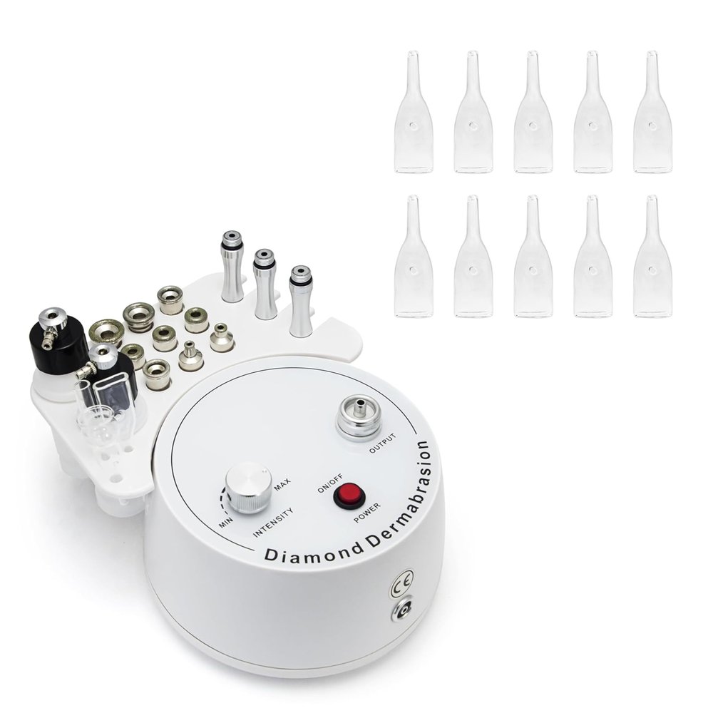 Diamond Microdermabrasion Machine & Flat Shape Glass Tube Bundle