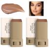 2Pcs Foundation Stick Beauty Balm Serum Boosted Skin Tint, Solid Tinted Moisturizing Serum Contour Stick Foundation Face for Women, Hydrates, Natural Finish Makeup (#6, 6) view 1