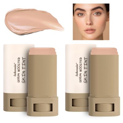 2Pcs Foundation Stick Beauty Balm Serum Boosted Skin Tint, Solid Tinted Moisturizing Serum Contour Stick Foundation Face for Women, Hydrates, Natural Finish Makeup (#5, 5)