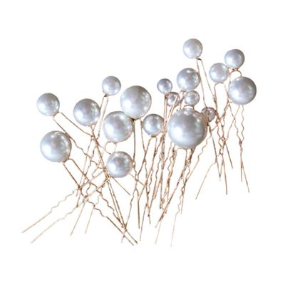 PartyKindom 18pcs Decorative Hairpins for Brides Shaped Hair Accessories for Wedding Updos Elegant Hair Clips for Women for Special Occasions