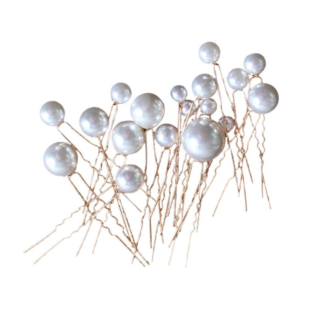 PartyKindom 18pcs Decorative Hairpins for Brides Shaped Hair Accessories for Wedding Updos Elegant Hair Clips for Women for Special Occasions