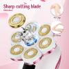 Electric Razors for Women,7D Gifts for Women,Cordless Electric Shaver with Detachable Head Wet/Dry Facial Hair Remover for Legs Painless Water Resistant (Pink) view 4