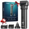Beard Trimmer for Men - 42 Adjustable Length Settings Hair Clippers, Christmas Gift Professional Body Hair Trimmer for Men Precision Facial Hair Trimming Nose Trimmers LED Display Mustache Trimmers view 1
