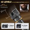 Beard Trimmer for Men - 42 Adjustable Length Settings Hair Clippers, Christmas Gift Professional Body Hair Trimmer for Men Precision Facial Hair Trimming Nose Trimmers LED Display Mustache Trimmers view 2