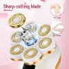 Electric Razors for Women,7D Gifts for Women,Cordless Electric Shaver with Detachable Head Wet/Dry Facial Hair Remover for Legs Painless Water Resistant (Gold) view 4