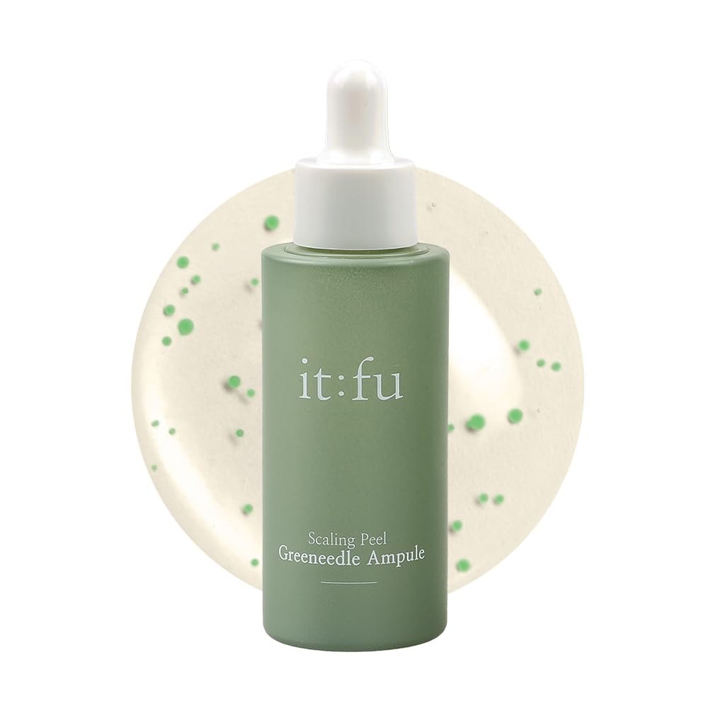 ITFU Scaling Peel Greeneedle Ampoule | K-Beauty, Spicule Ampoule, Pore & Dark Spot Care, Removes Skin Pigmentation & Exfoliates Dark Skin Spot, Contains Madecassoside 1.01 fl. oz / 30ml