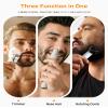 Trimcoo New Electric Beard & Nose Hair Trimmer Kit - Painless Razor with 12 in 1 Rotating Comb, Magnetic Nose Hair Head, Waterproof Wet/Dry, Groin/Ball Shaver for Men, USB-C Fast Charging,White(Pack) view 3