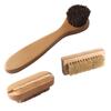 HOLIDYOYO 3PCS Wooden Pig Bristle Cleaning Brush Set Dual-Sided Hand and Nail Brush for Deep Cleaning for Personal Care and Household Use view 1