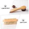 HOLIDYOYO 3PCS Wooden Pig Bristle Cleaning Brush Set Dual-Sided Hand and Nail Brush for Deep Cleaning for Personal Care and Household Use view 3