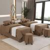 4pcs Beauty Salon Bedding Set Thick Bed Linens Sheets with Face Rest Hole,Massage Table Sheets Set for Salon Fumigation Coffee Square Bedside 190 * 80cm (74.8 * 31.5in) view 1