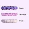 VLOMOT 3 Pcs Set 100% Pure Mulberry Silk Hair Scrunchies Hair Ties with 3 Chic Colors Everyday Skinny Scrunchies Silk Ponytail Holders Hair Care No Damage (Purple) view 2