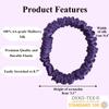 VLOMOT 3 Pcs Set 100% Pure Mulberry Silk Hair Scrunchies Hair Ties with 3 Chic Colors Everyday Skinny Scrunchies Silk Ponytail Holders Hair Care No Damage (Purple) view 3