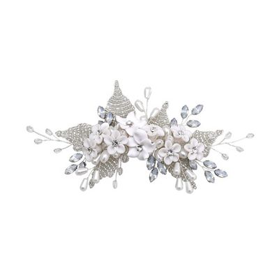 Baluue 1pc Elegant Hair Comb Crystal Flower Design Beautiful Headdress Accessory for Weddings Parties Special Occasions Attractive Hair Decor