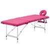 Foldable Massage Table 4 Zones Aluminum Pink 23,1KG view 1