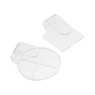 LIFKOME 2pcs Makeup Palette Set Acrylic Art Makeup Mixing Plates Curved Handle Caddy for Travel
